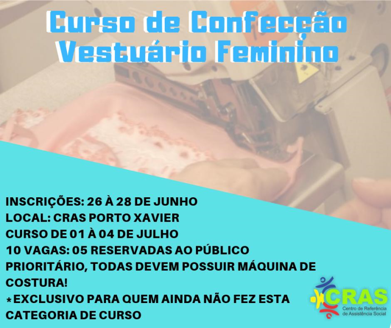 CURSO DE CONFECÇÃO VESTUÁRIO FEMININO